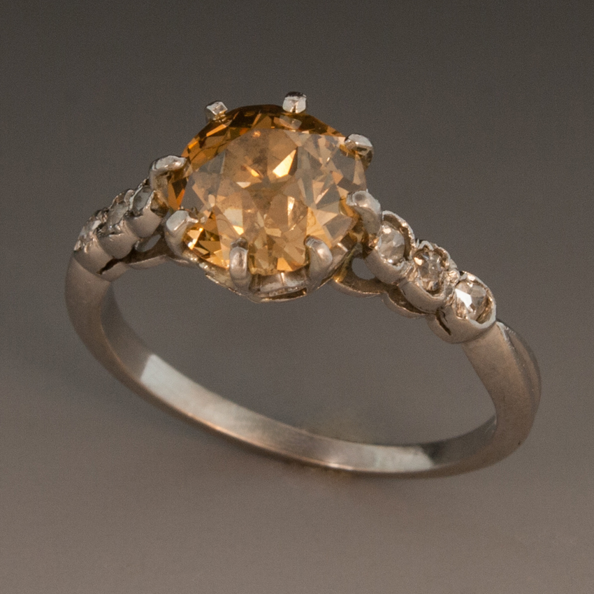 Brown Diamond Antique Ring 4 w 010013